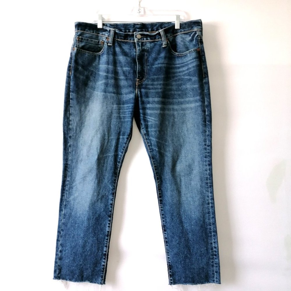 Levi's 511  Mens Blue Mid Rise Raw Hem Straight Jeans Size 38x30 (Tagged),
